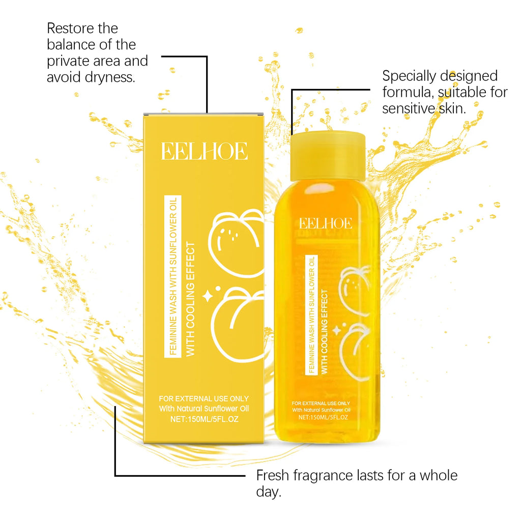 Female Body Wash with Natural Sunflower Oil Private Parts Cleansing Refreshing Oil Long-Lasting Fragrance Anti Itch Shower Gel Zpaxo