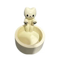 Cute Cat Candlestick Creative Aromatherapy Candle Holder Desktop Decoration Birthday Gift Ornament Zpaxo WHITE