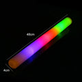 10 White LED Foam Sticks Light Up Batons Glow 3 Modes Flashing Dark