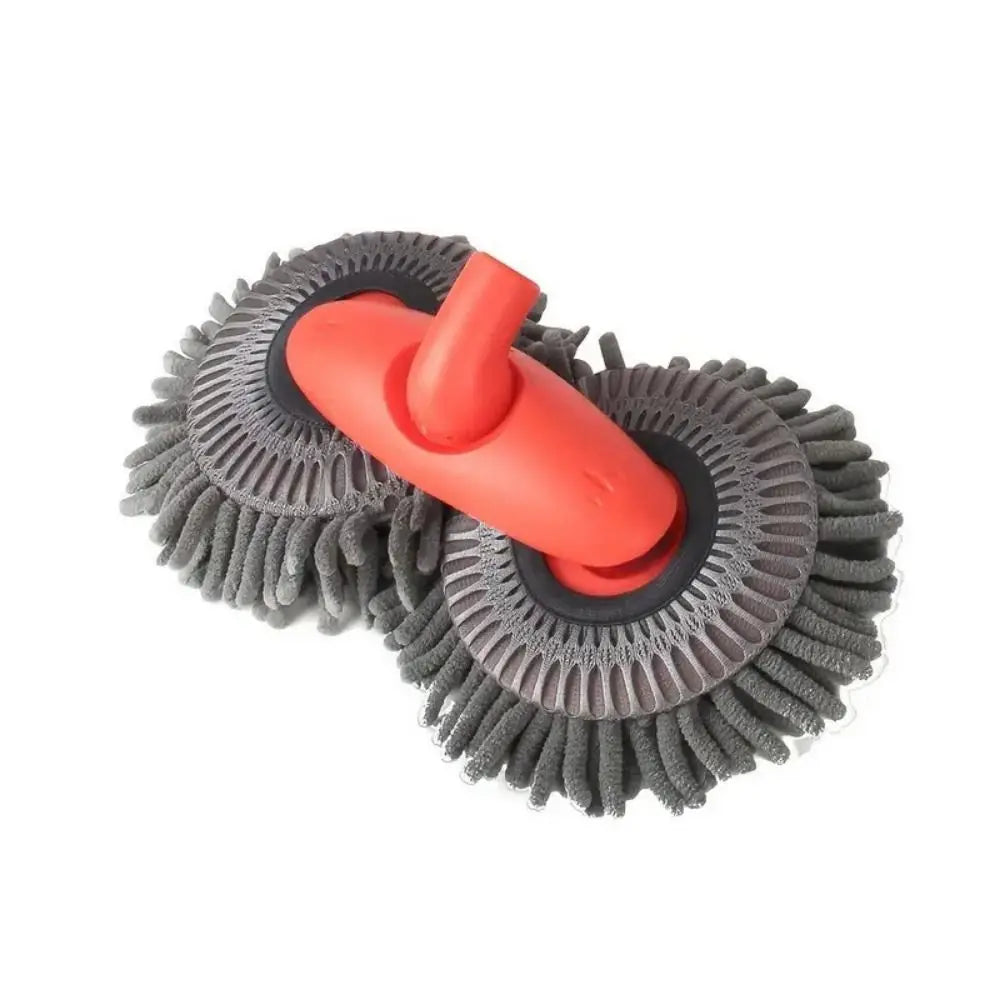 Double Brush Head Car Washer Mop Long Handle Three-section Telescopic Zpaxo Mop Head
