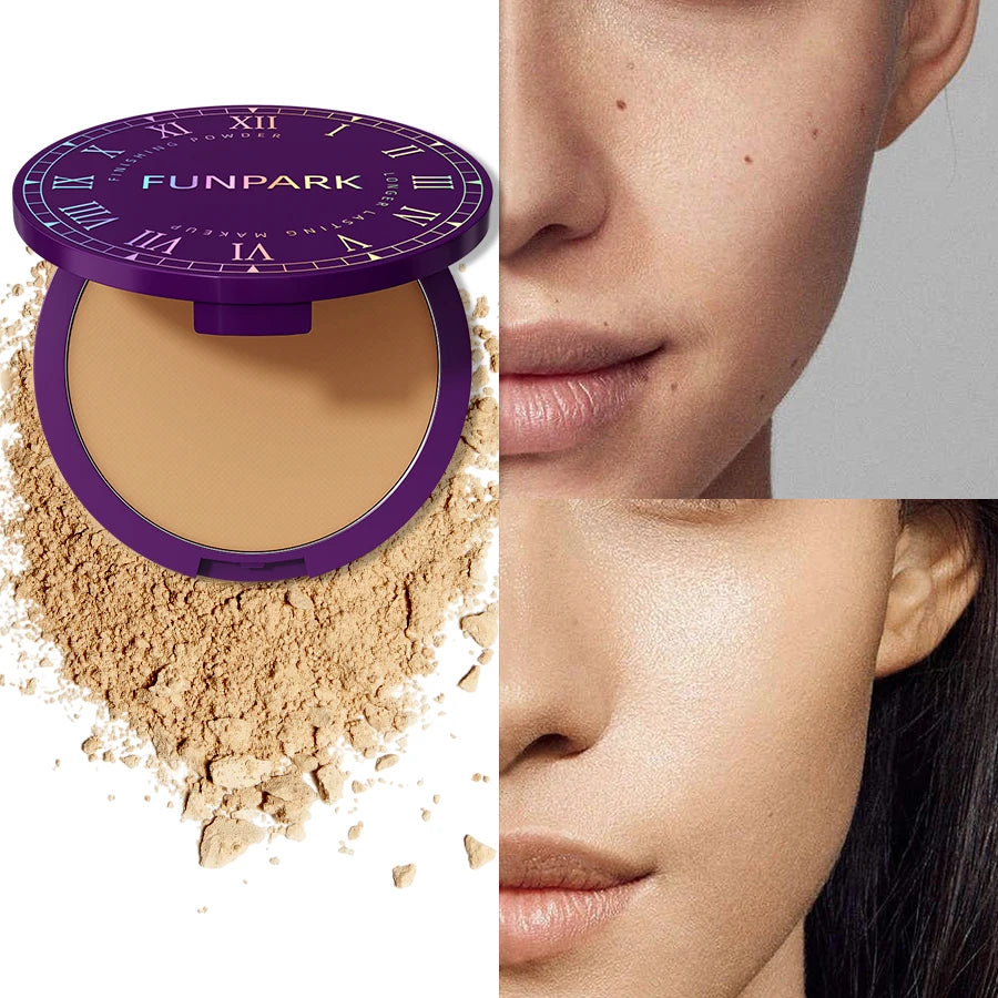5 Colors Matte Full Coverage Pressed Powder Foundation 24H Fresh Wear