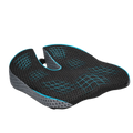 4D Mesh Car Wedge Seat Cushion Pressure Adjustable Straps Breathable Zpaxo Black B