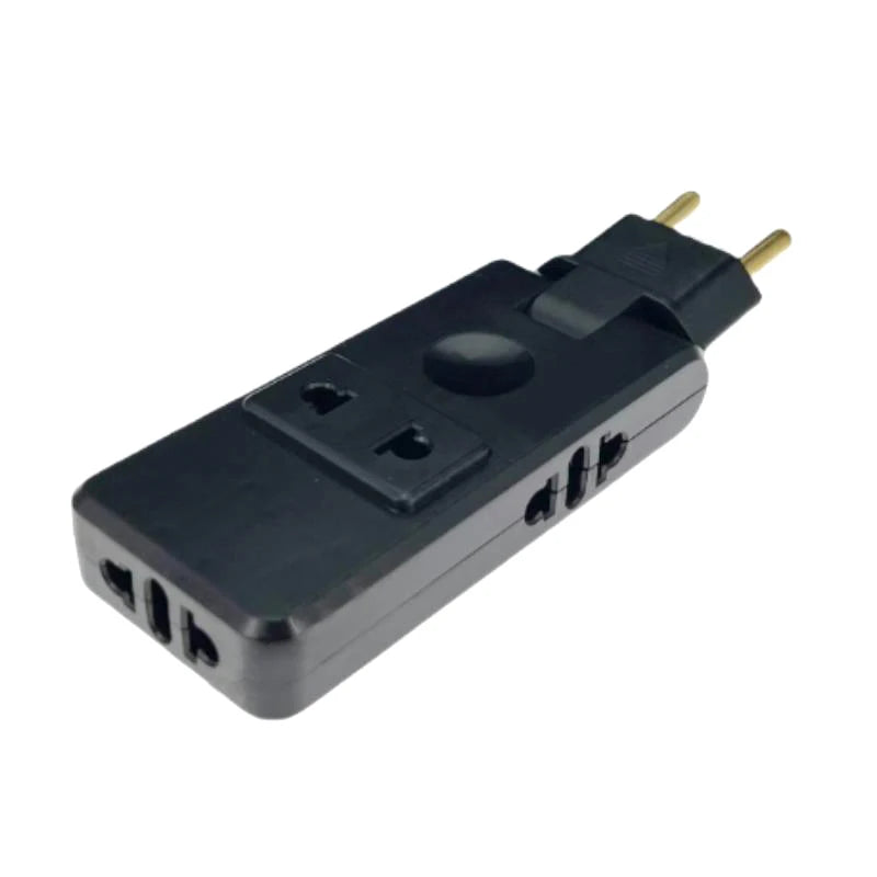 1 EU Plug Extenion Socket 180 Degree Rotation Adapter Extension Zpaxo Black EU Plug