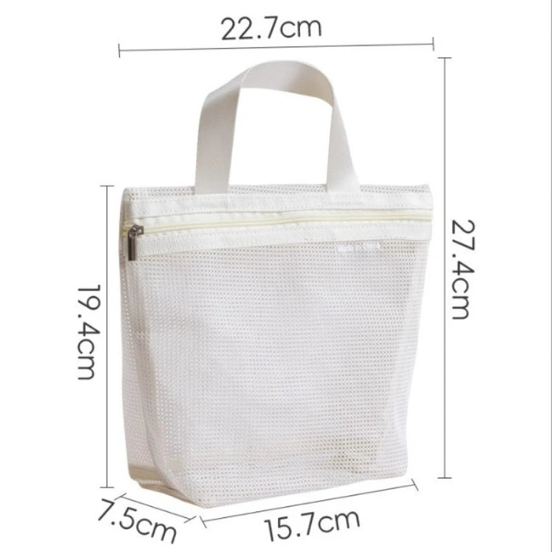 Portable Mesh Storage Bag – Bath, Travel, Makeup & Swimming Mesh Storage Bag Zpaxo