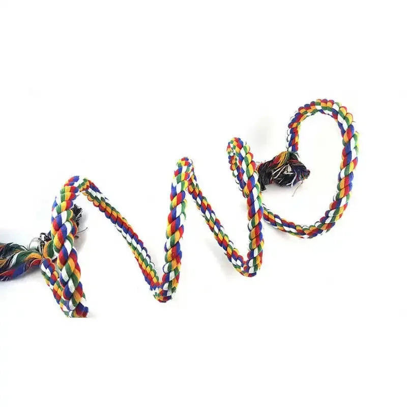 Bird Toys Parrot Climbing Rope Birdcage Suspension Pole Cotton Rope Swivel Ladder Parakeet Training Chew Toys Pet Supplies Zpaxo