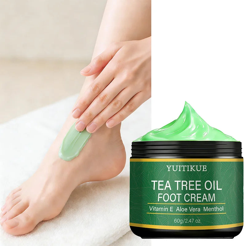 YUITIKUE Tea Tree Oil Foot Cream – Smooth Rough Skin, 60g Foot Care Cream Zpaxo Default Title
