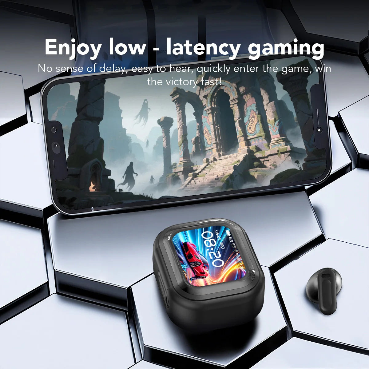 NE20 AI Instant Translation Wireless Earbuds Bluetooth 6.0 Headphones IPX4 Waterproof Long Endurance Battery Life Touch Screen Zpaxo