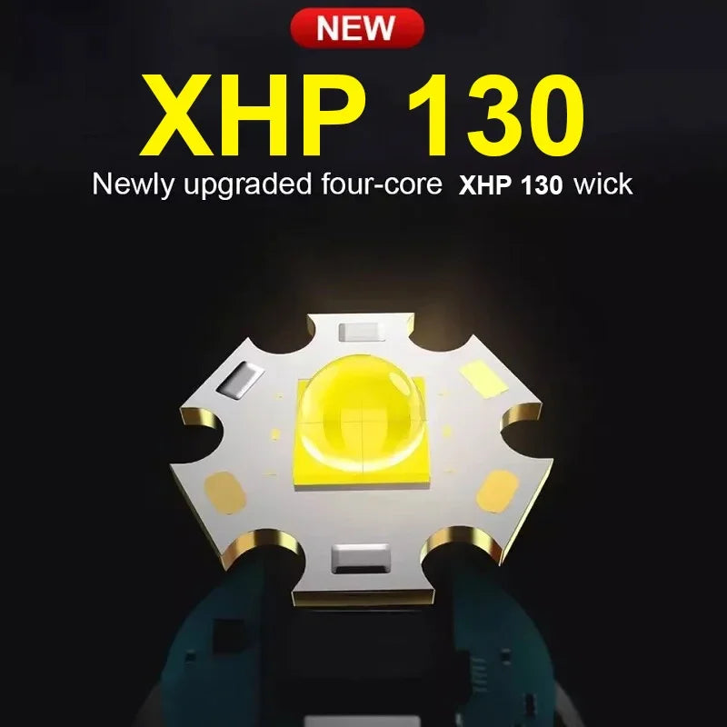 ESMARTER XHP130 LED Tactical Flashlight 1200 Lumen USB Rechargeable