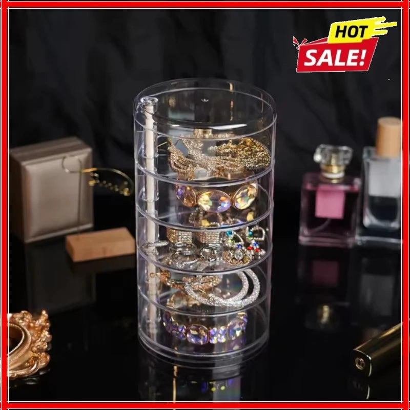 Rotating Jewelry Organizer Box – Bracelet & Earring Display Rack Jewelry Organizer Box Zpaxo