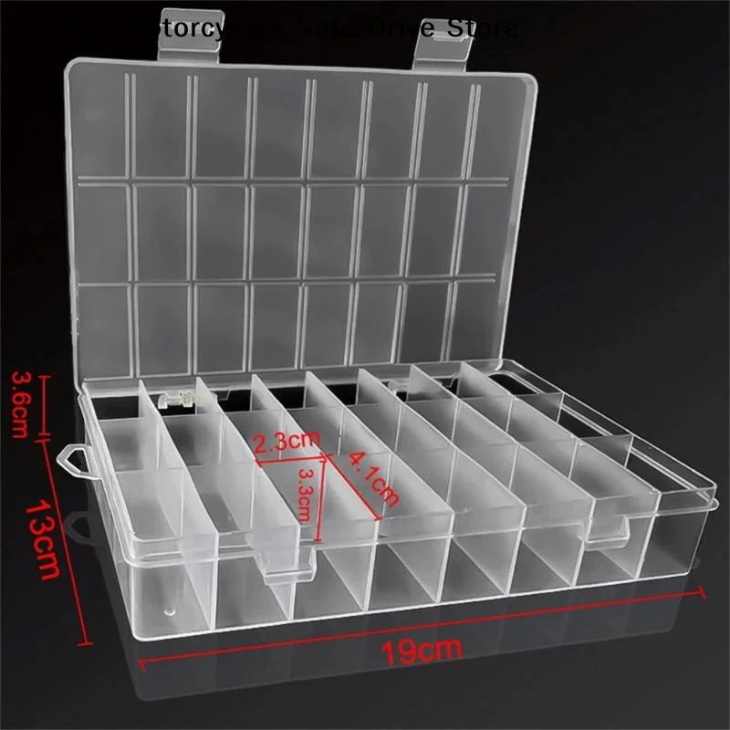 24 Grids Compartment Storing Electronic Accessories Screws Jewelry