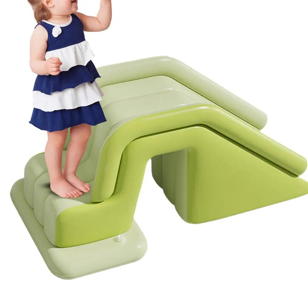 Blow Up Slide Foldable Pool Non-slip Family Gatherings Ramp Boy Girl Zpaxo Green United States
