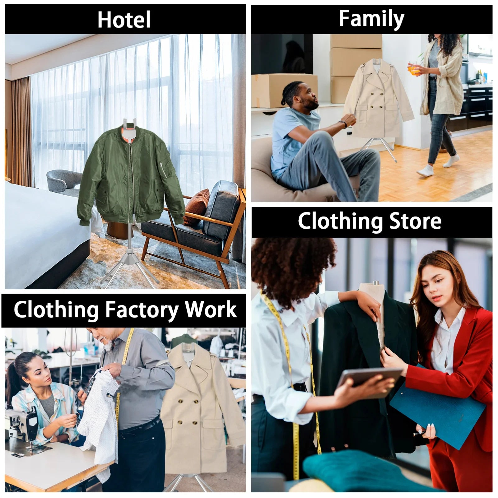 Steamer Stand Telescopic Iron Steam Clothes Hanger 85-160cm Adjustable Height Foldable for Hanging Ironing Clothes Hanger Zpaxo