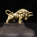 Home Office Desk Decorative Ornament Mini Retro Brass Wall Street Bull Statue Sculpture Hand Toy Gift Keychain Ornament Zpaxo Default Title