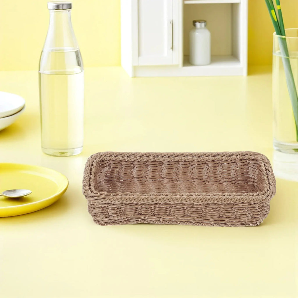 Exquisite Woven Plastic Basket Multipurpose Sundry Storage Cutlery