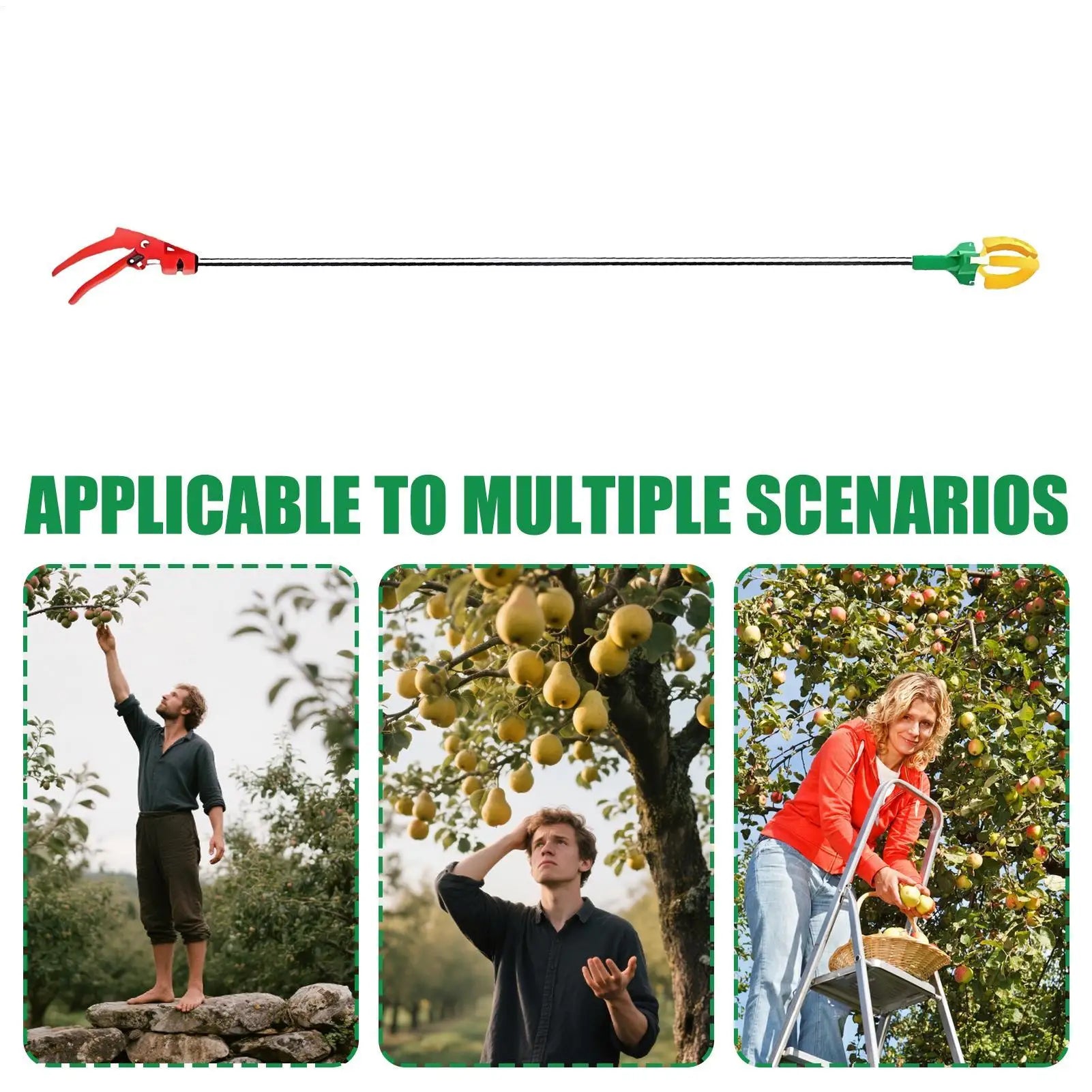 Fruit Tree Picker Telescopic Three-claw Branch Cutting Function