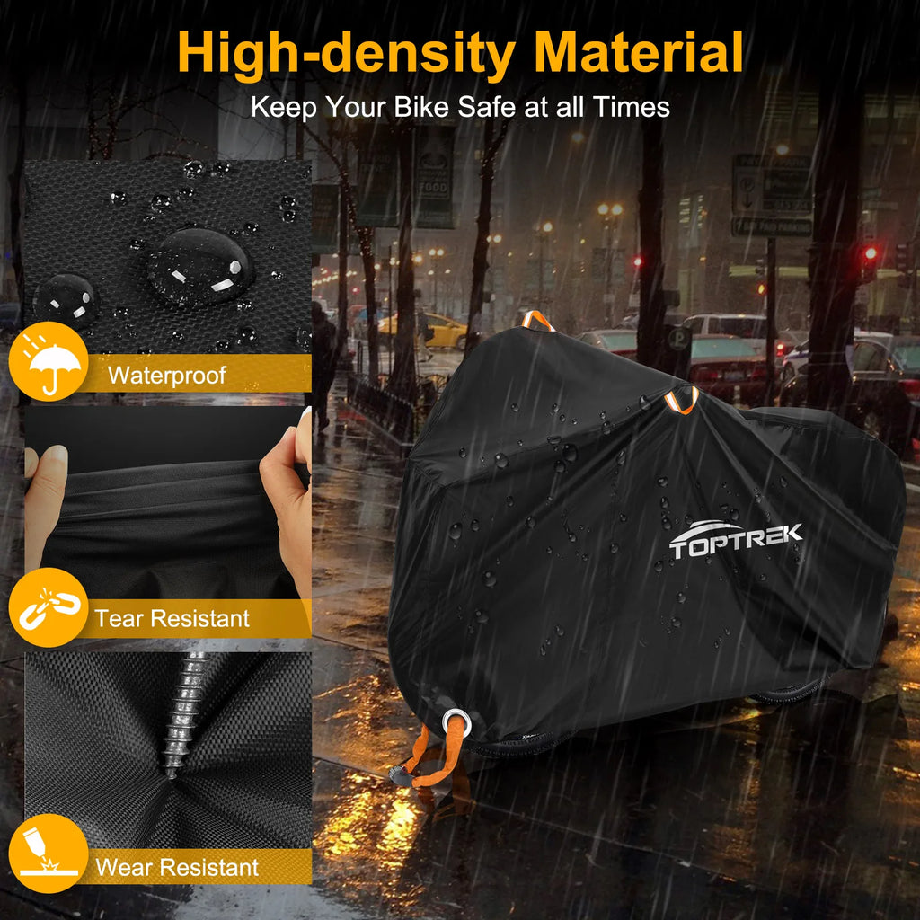 Toptrek 210D All-Weather Bike Cover Waterproof Dustproof UV Resistant Durable Multipurpose portable Bicycle Protector Cycling Zpaxo