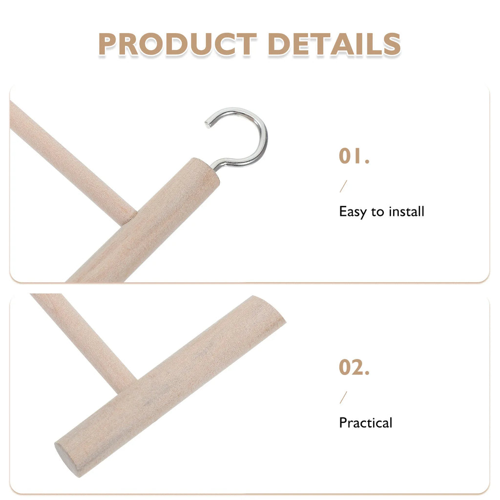 Cockatiel Parrot Ladder Wooden Swing Hanging Suspension Bridge