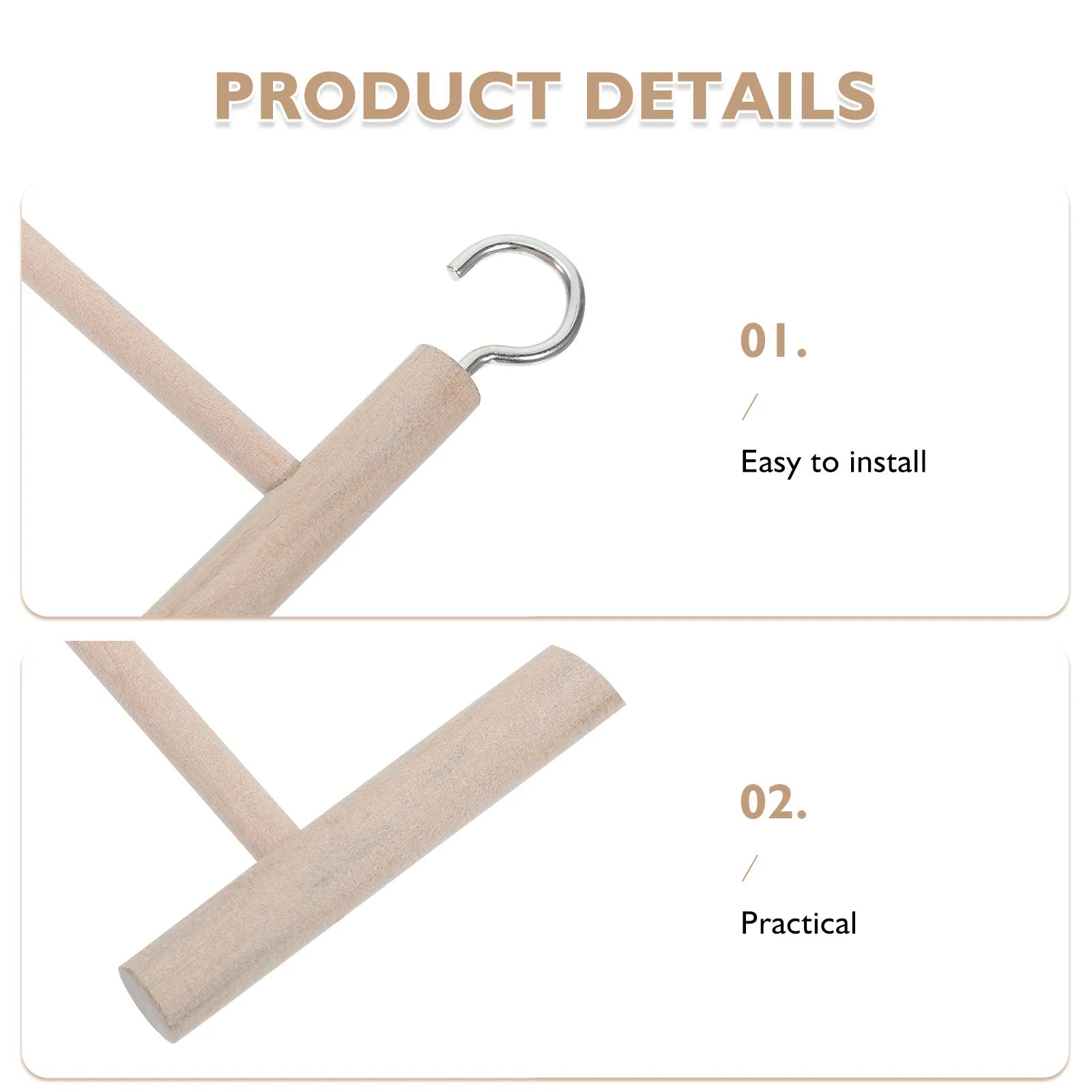 Cockatiel Parrot Ladder Wooden Swing Hanging Suspension Bridge