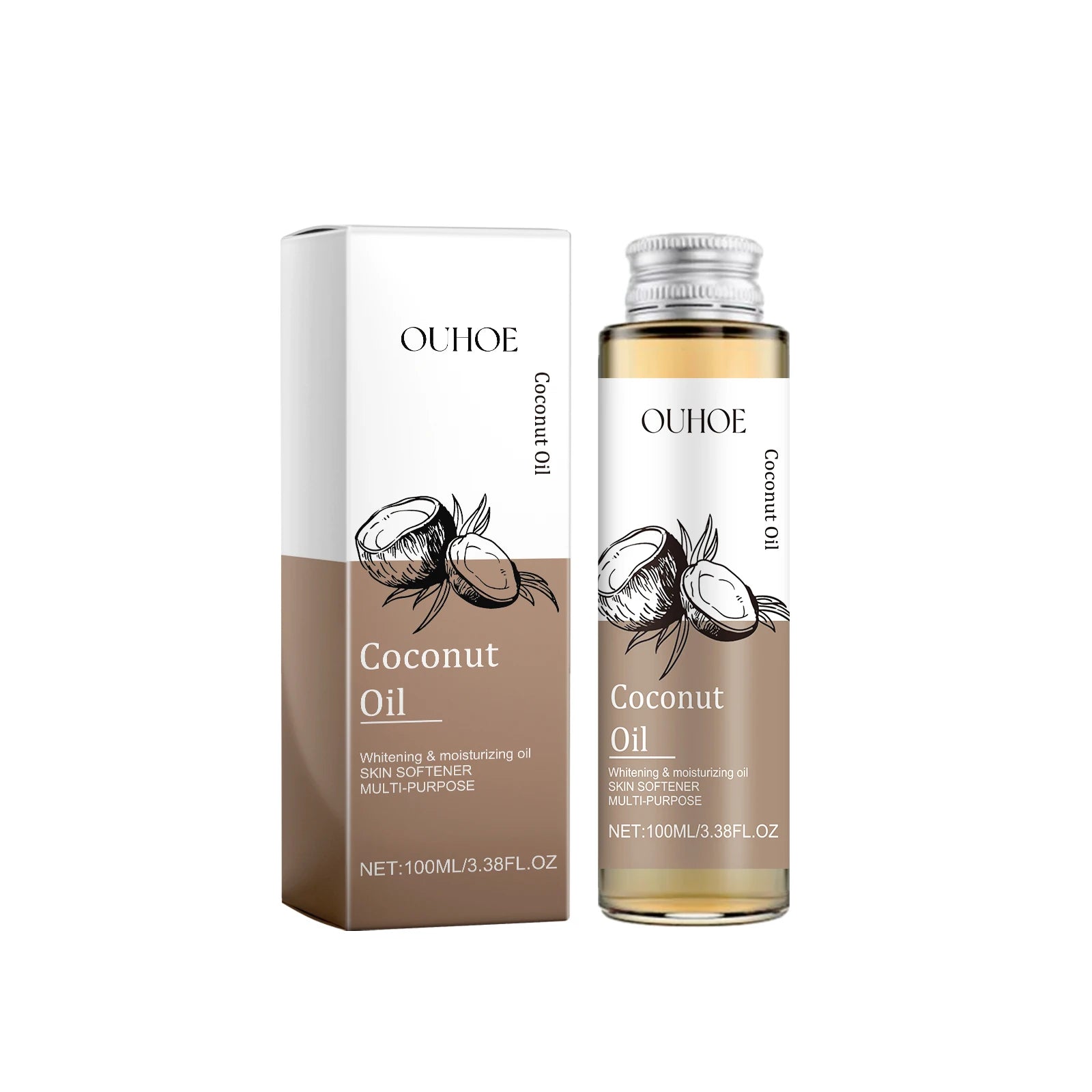 Pure Cold Pressed Argan Oil for Skin, Hair, Face & Nails 100ml Argan Hair & Skin Oil Zpaxo Coconut
