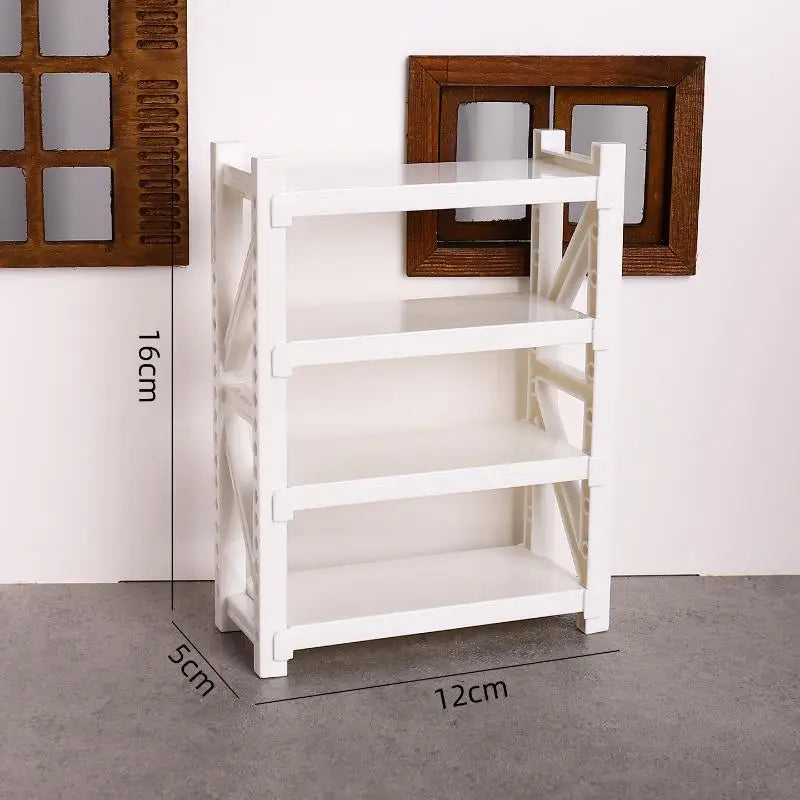 1 12 Scale Dollhouse Simulation Storage Shelves Warehouse Racks Model Zpaxo White
