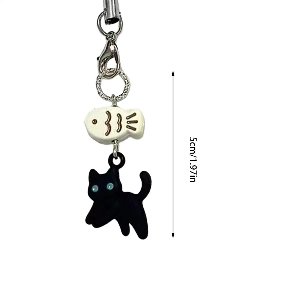 Animal Phone Pendant Cute Resin Cat Charm Strap Cartoon Aesthetic
