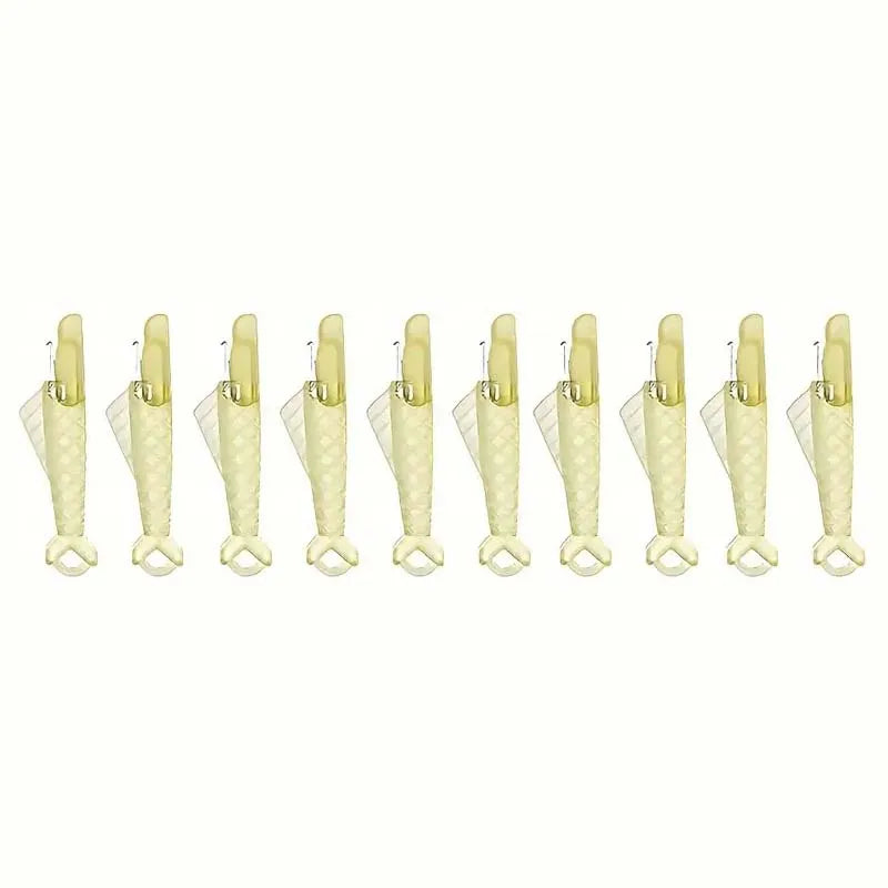 10-Pack Fish Type Needle Threader – Sewing & Embroidery Tool Needle Threader Zpaxo yellow