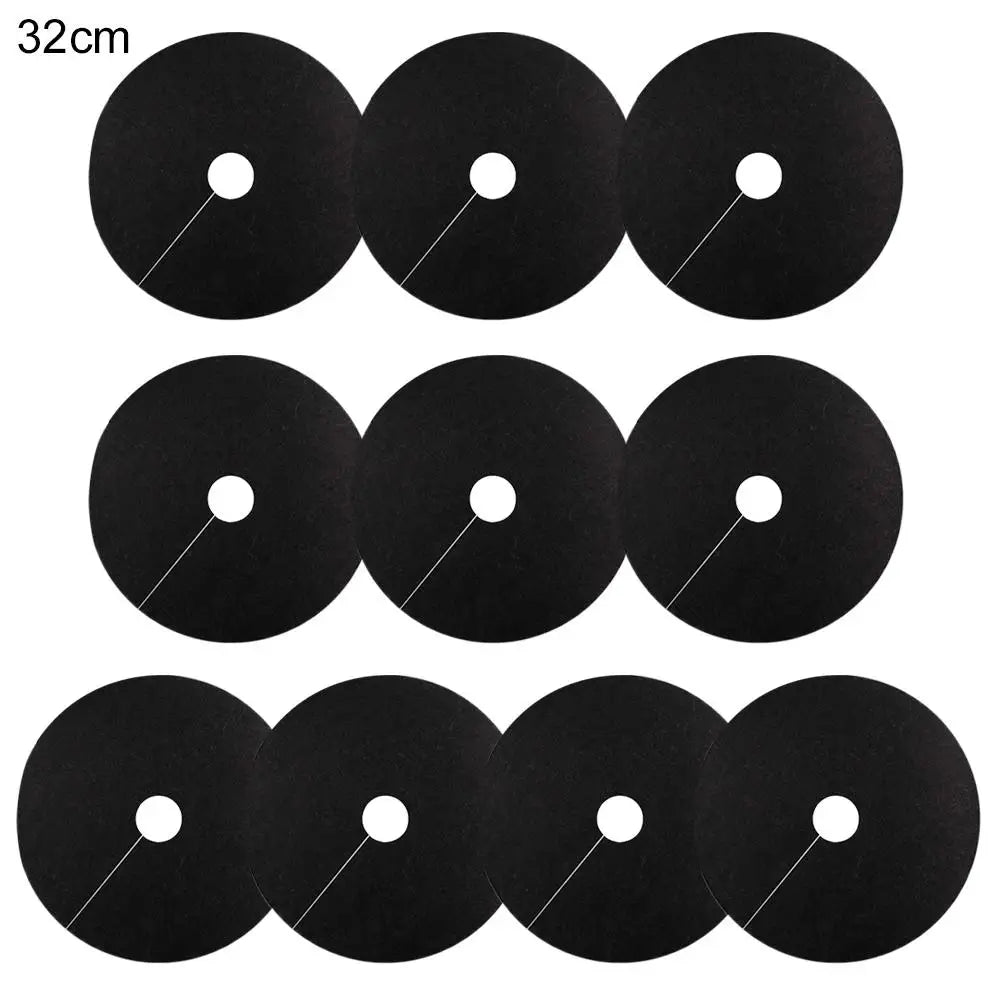 10-Pack Non-Woven Tree Mulch Rings | Reusable Weed Barrier Mats Weed Barrier Mulch Mat Zpaxo 32cm
