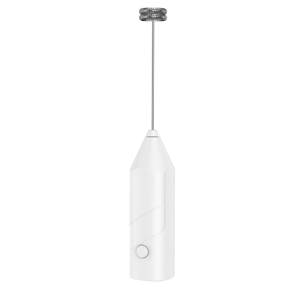 Mini Milk Foam Machine Wireless Frother Electric Handheld Blender Zpaxo WHITE