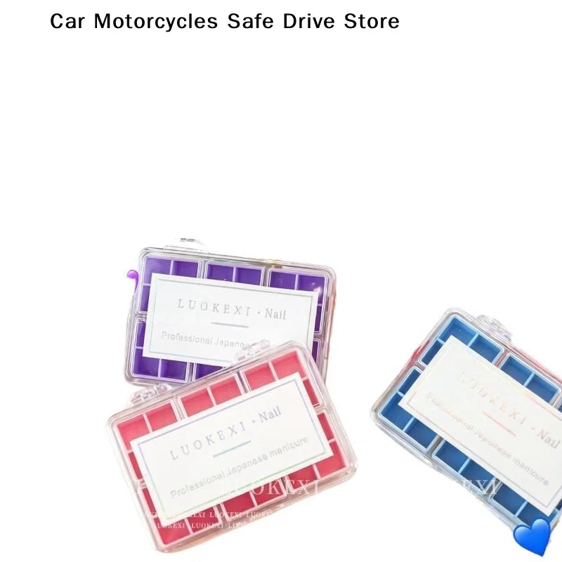 M24Grids Nail Decoration Accessories Storage Box Transparent Jewelry