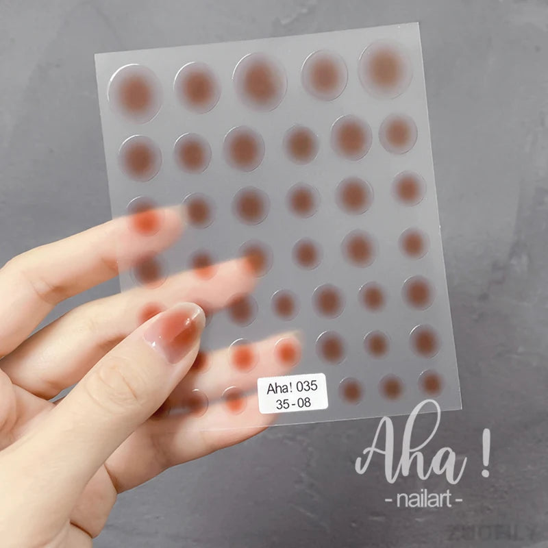 Colorful Transparent Gradient Nail Stickers Different Size Combinations Self-adhesive High Quality Nail Stickers Nail Art Deco Zpaxo