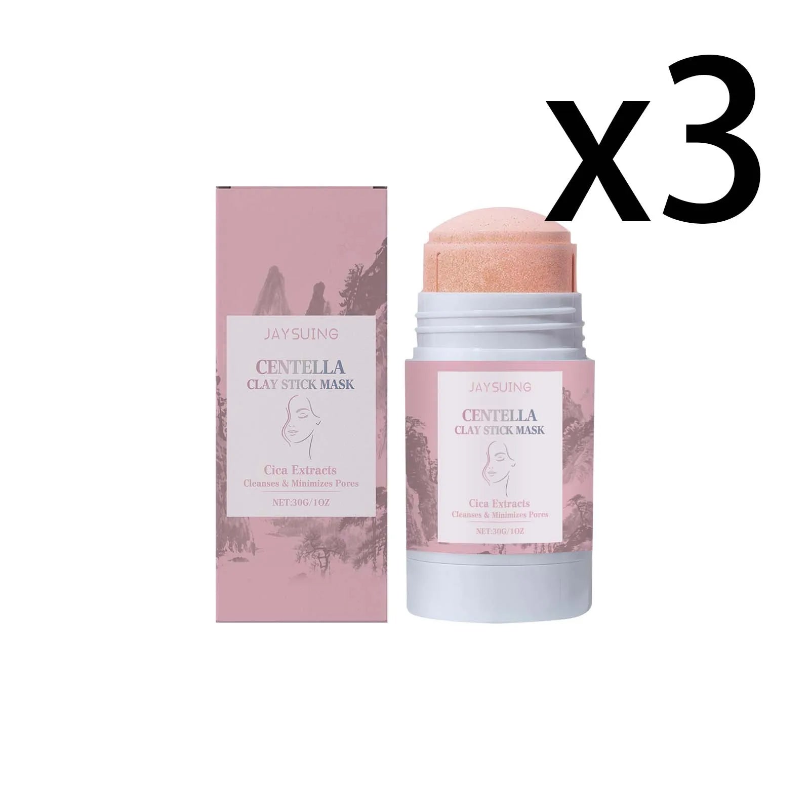 Centella Asiatica Clay Stick Mask – Pore Cleansing & Blackheads Clay Face Mask Zpaxo 3x30g 30g