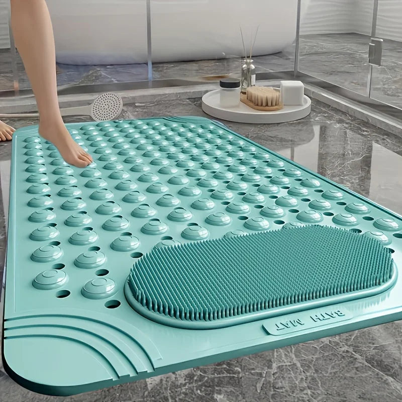 Non-Slip Bath Mat with Massage - Quick-Dry Shower Carpet,Anti-Slip Bathroom Rug, Soft Cushioned Foot Massage Surface,for Bathroo Zpaxo green1 37cmx70cm