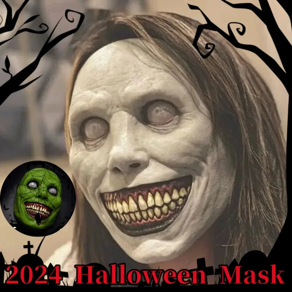 Creepy Halloween Mask Smiling Demon Scary Adults Masks Costume