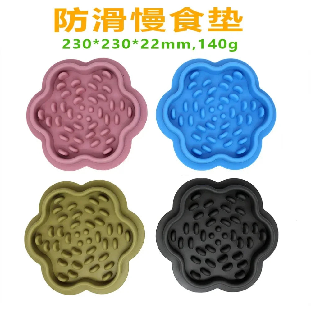 Pet Products Mat For Dogs Cats Slow Food Bowls With Suction Cup Feeding Food Silicone Lick Pad Dog Slow Feeders Treat Dispensing Zpaxo