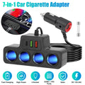 120W 1 Car Charger Adapter PD 4 Socket Cigarette Lighter Splitter