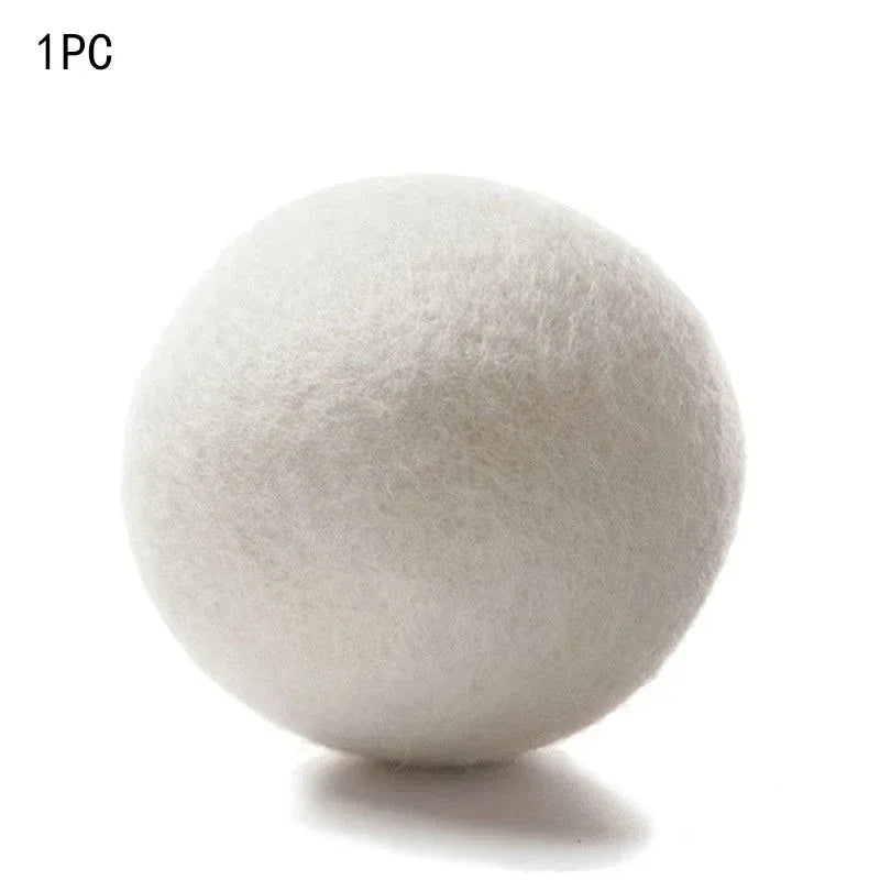 3/6-Pack Wool Dryer Balls Handmade Drying Balls Dryer Reusable Natural Fabric Softener Reduce Wrinkles and Decrease Drying Time Zpaxo 1pc