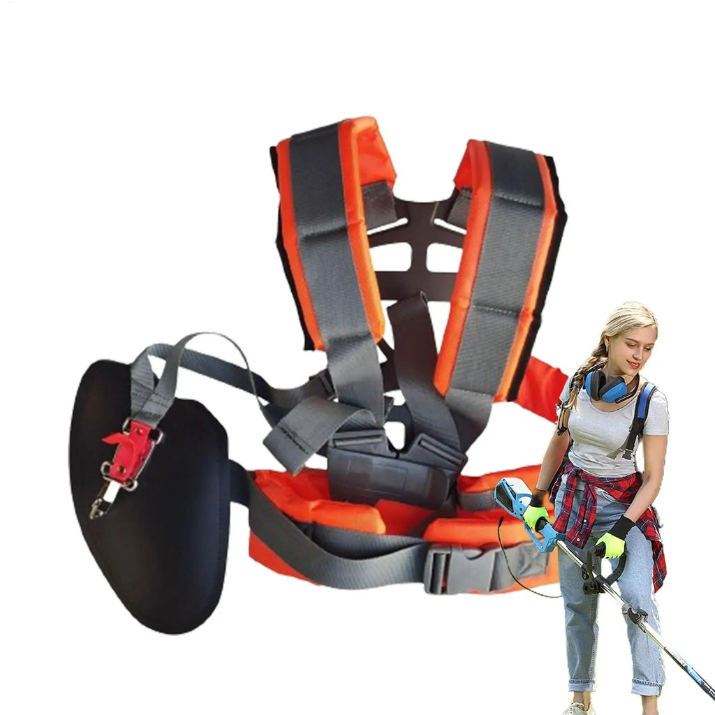 Double Shoulder Brush Cutter Harness Padded Adjustable Trimmer Strap