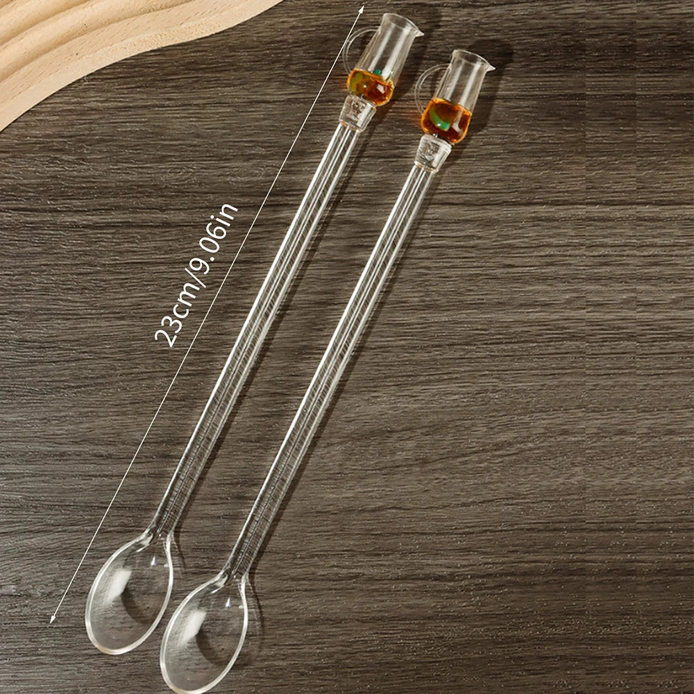 5Pcs/10Pcs Swizzle Sticks Acrylic Cocktail Stirrers 9 Inch Clear Shafts Drink Stirrer for Bars Cafes Party Restaurants Home Use Zpaxo
