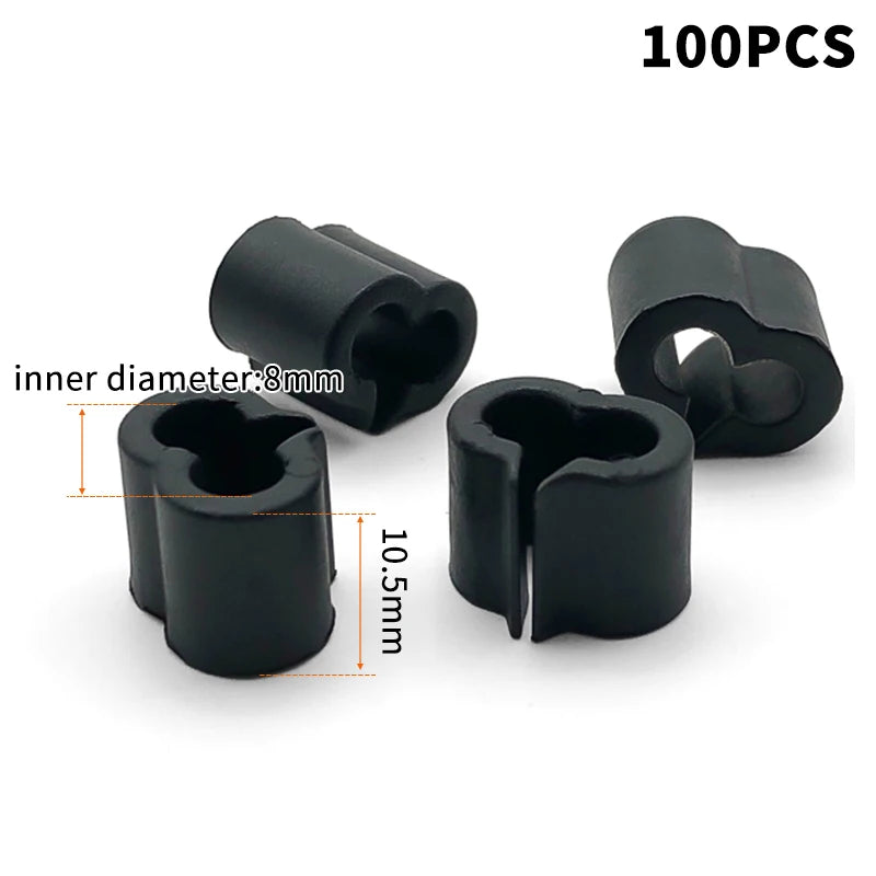 100 Plastic Connectors Y-shape Crafted Linking Wire Mesh Pet Cages Zpaxo BK1
