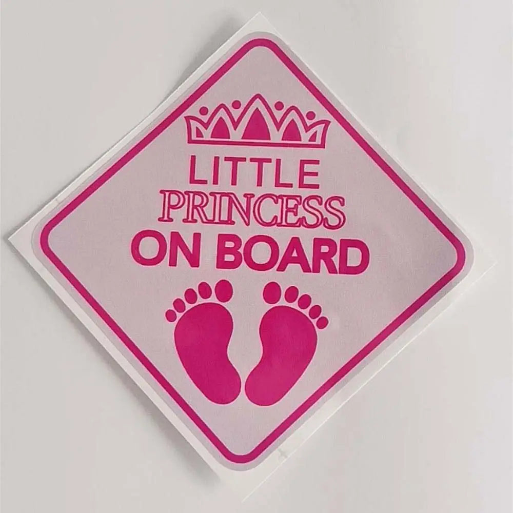Car Decoration Sticker Baby Board Body Princess Warning Driver Zpaxo