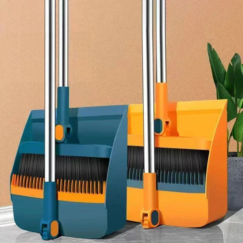 Broom & Dustpan Set – Foldable Sweeping Brush with Dustpan Broom & Dustpan Set Zpaxo
