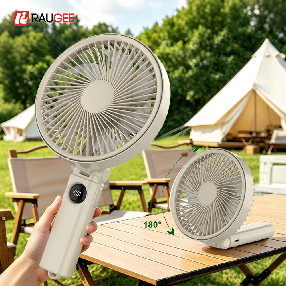 Portable Folding Handheld Fan 3600mAh USB Rechargeable Desktop 199