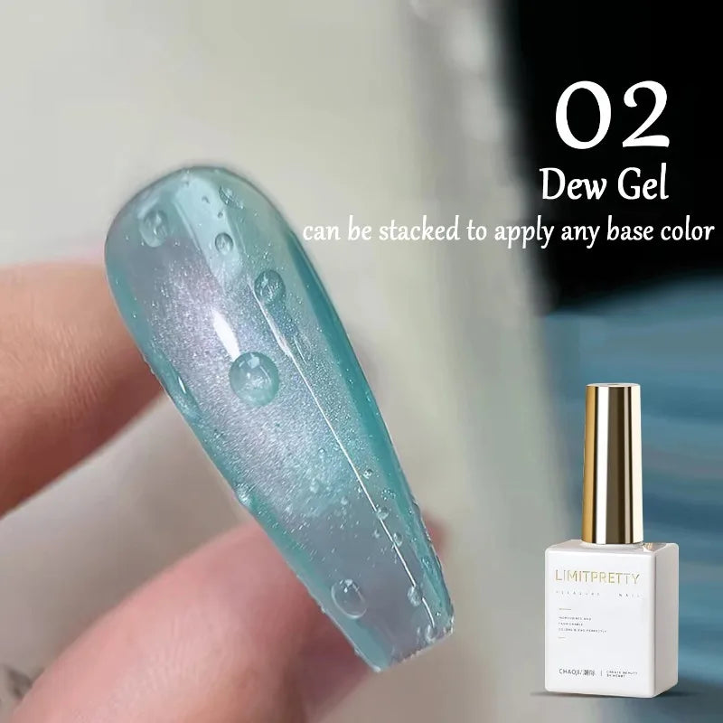 Water Drop Nail Gel 3D Crystal Bubbling No Wipe Coat DIY Dew Effect Zpaxo 02 Dew Gel