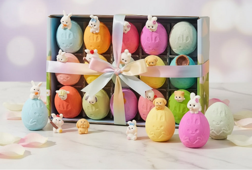 15Pcs/Set Easter Egg Bath Bombs With Surprise Bunny Toys Natural Essential Oil Infused Fizzy Bath Salt Balls For Children Bath Zpaxo