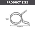 100Pcs Stainless Steel Clamp Strong Wear Resistant Hose Spring Clip for Garden Irrigation Water Pipe Air Fuel Vacuum Tube Zpaxo 1.7X1.5X0.5CM