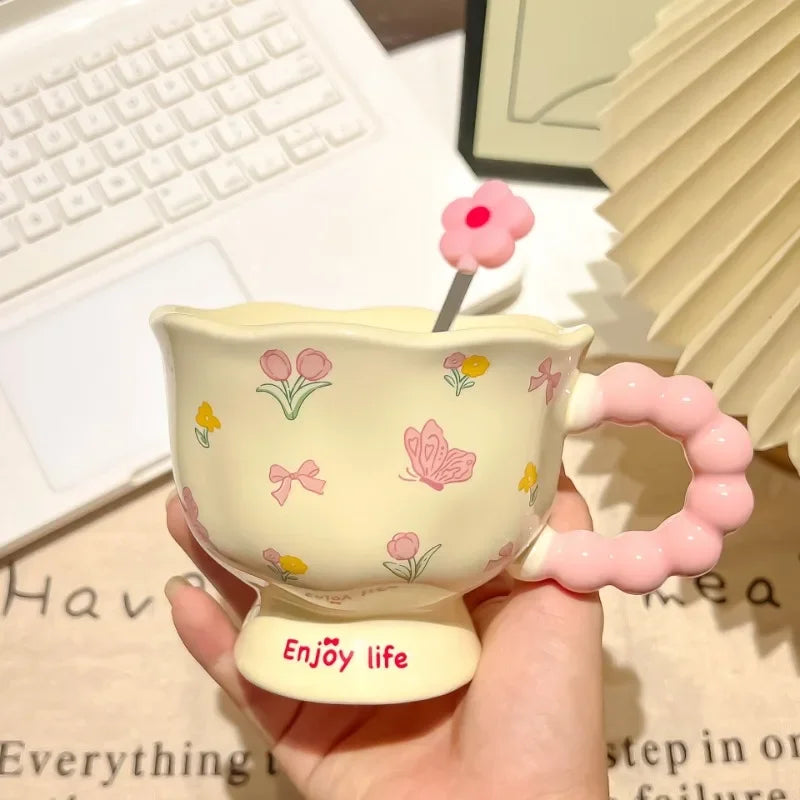 Girls Souvenir Coffee Mug Household Ceramic Cup Mugs Miilk Cups Water