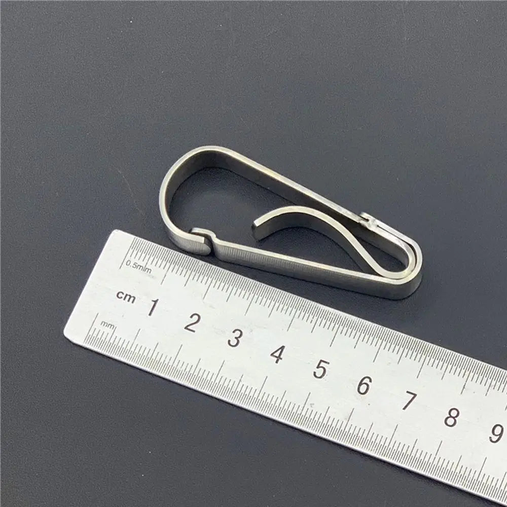Business Style Carabiner Key Clip Theft-resistant Smooth Stainless Steel Men Key Rings Polishing Anti-fingerprint Car Key Chain Zpaxo style 1