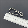 Business Style Carabiner Key Clip Theft-resistant Smooth Stainless Steel Men Key Rings Polishing Anti-fingerprint Car Key Chain Zpaxo style 1