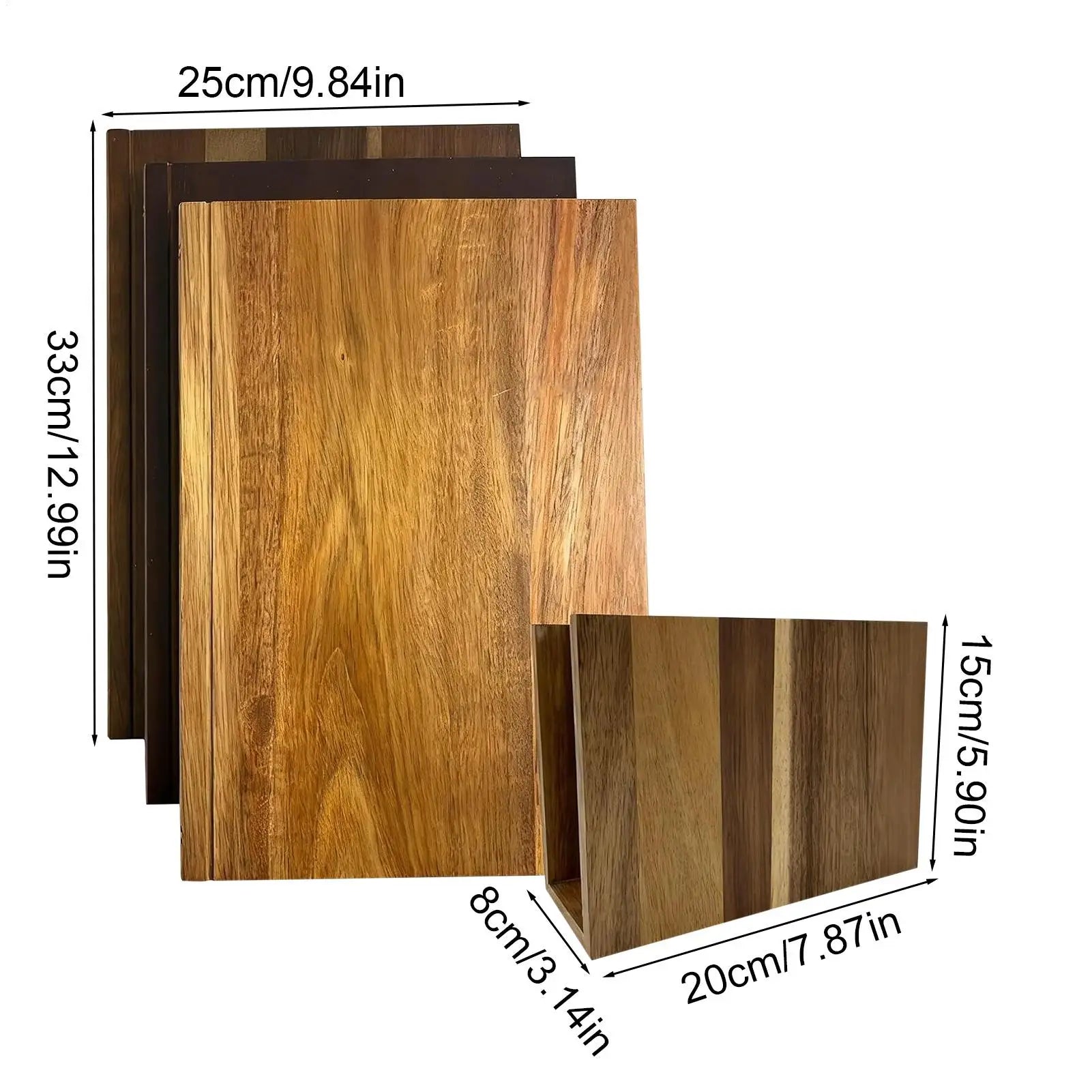 Cutting Boards for Kitchen 3 Pieces Book Shaped Thickened Supplies Chopping Boards for Kitchen for Cheese Meat Vegetables Home Zpaxo