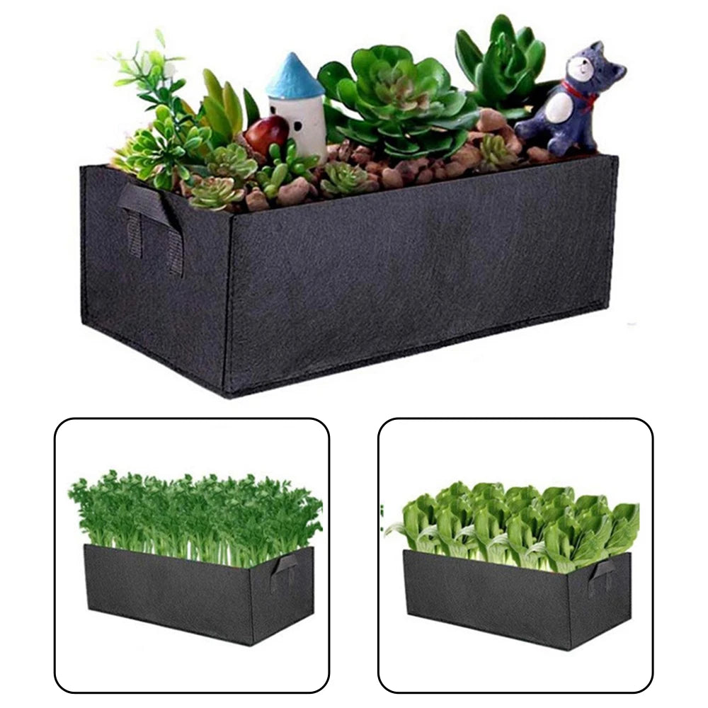 Square Felt Growing Bucket Plant Growth Bag Multi-Functional Vegetable Plant Non-Woven Felt Growing Bag Zpaxo